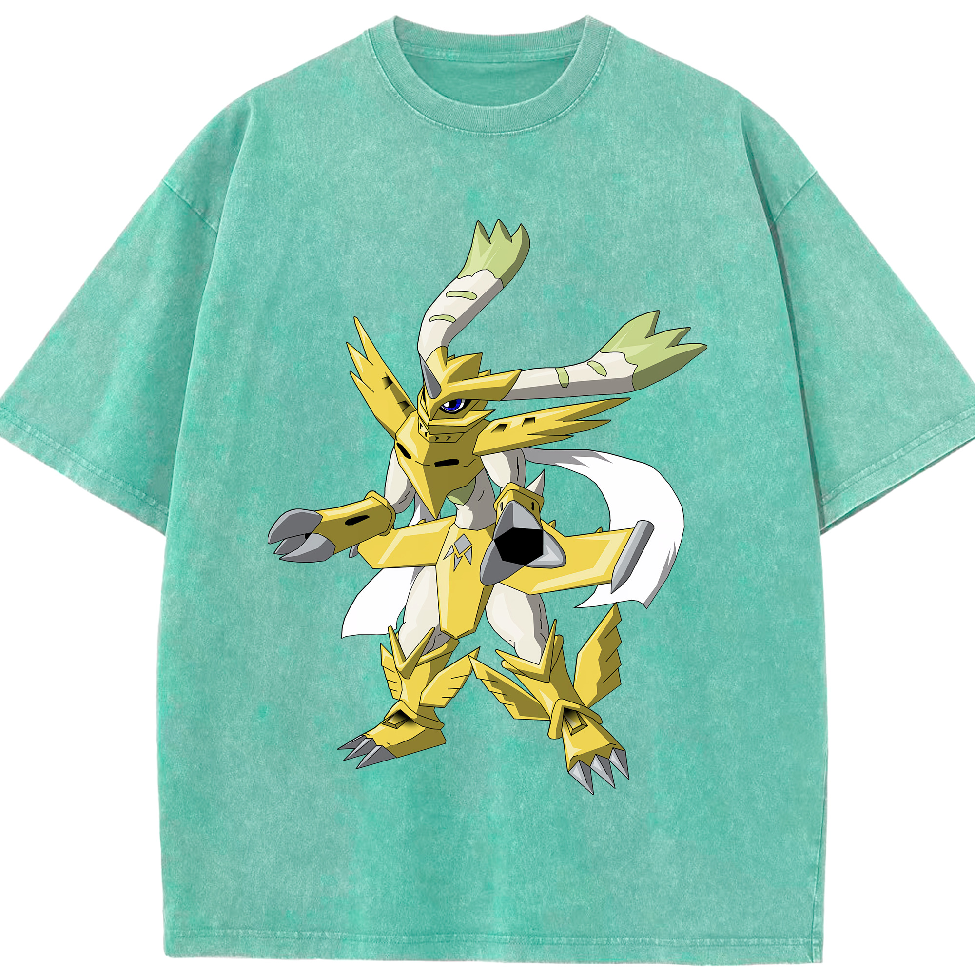 （画像用） Digimon デジタルモンスター/デジモン 綿100% ヴィンテージ風 半袖Tシャツ（フロントプリント）